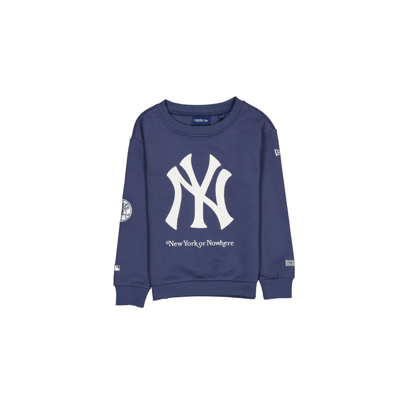 New York or Nowhere x New York Yankees Navy Youth Crewneck S