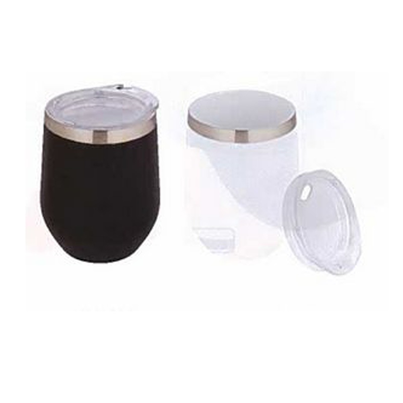 Nissun 12 oz Wine Tumbler with Ceramic Interior – SUNM5020 Black