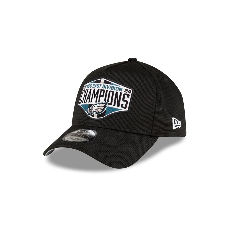 Philadelphia Eagles 2024 Division Champion Locker Room 9FORTY A-Frame Snapback Hat One Size