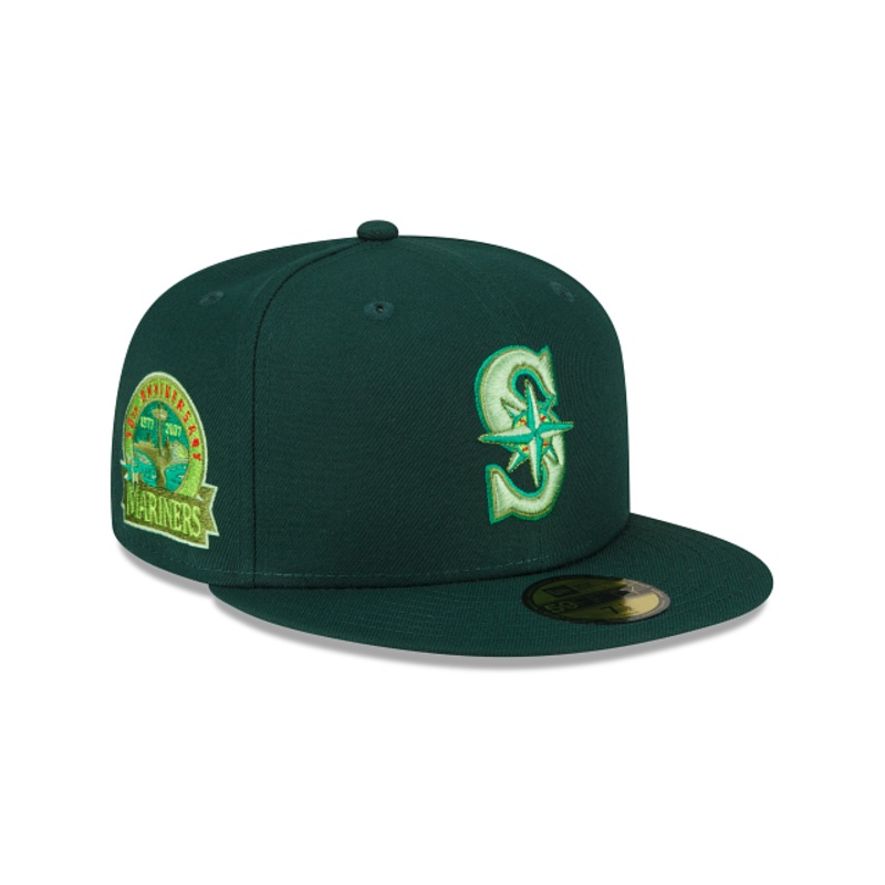 Seattle Mariners Green 59FIFTY Fitted Hat 7