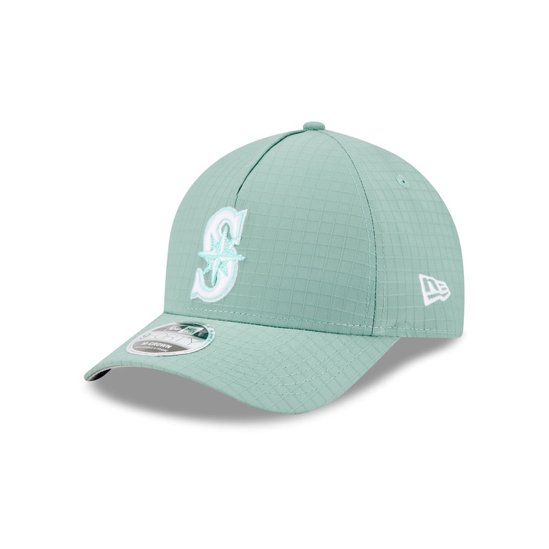 Seattle Mariners Green Ripstop 9FORTY M-Crown A-Frame Snapback Hat One Size