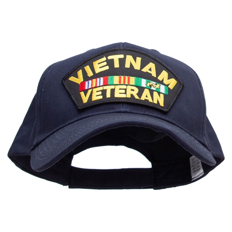 Vietnam Veteran Patched New Big Size High Profile Twill Cap Navy XL-3XL