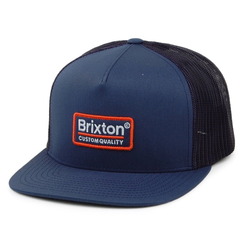 Brixton Hats Palmer Mesh Trucker Cap – Blue Adjustable