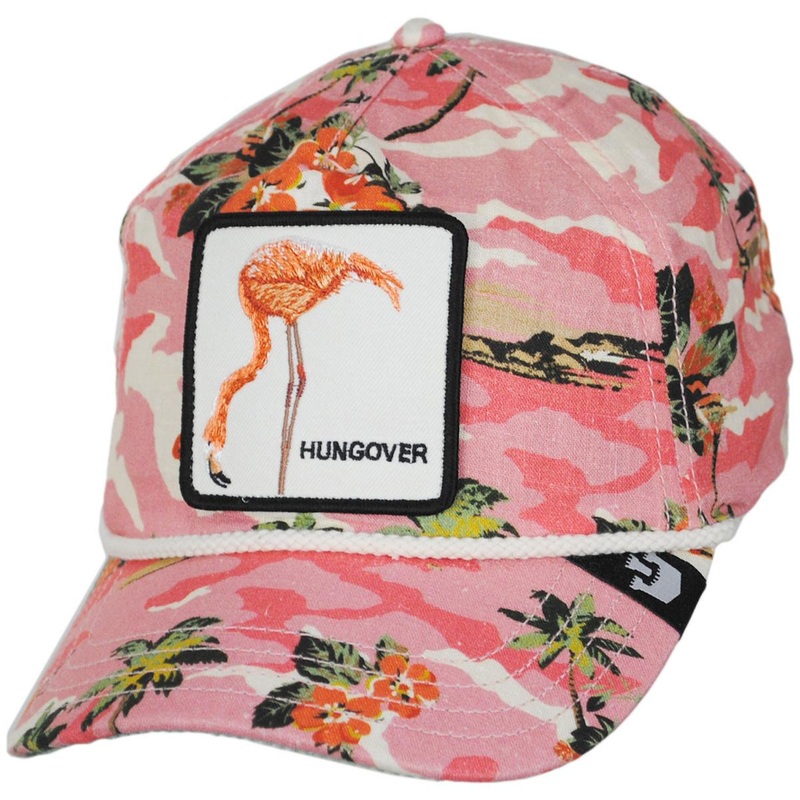 Flamingo Floater Snapback Baseball Cap CORAL ADJUSTABLE
