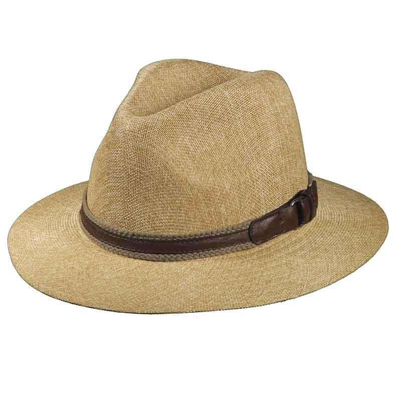 Matte Safari Hat with Web and Leather Band for Men – Stetson Hats Medium (57 cm)