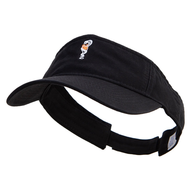 Medical Pharmacy with Snake Embroidered Pro Style Cotton Twill Washed Visor Black One Size