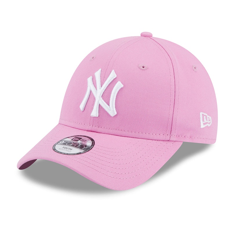 New Era Kids 9FORTY New York Yankees Baseball Cap – MLB League Essential – Rose-White CHILD ADJ.