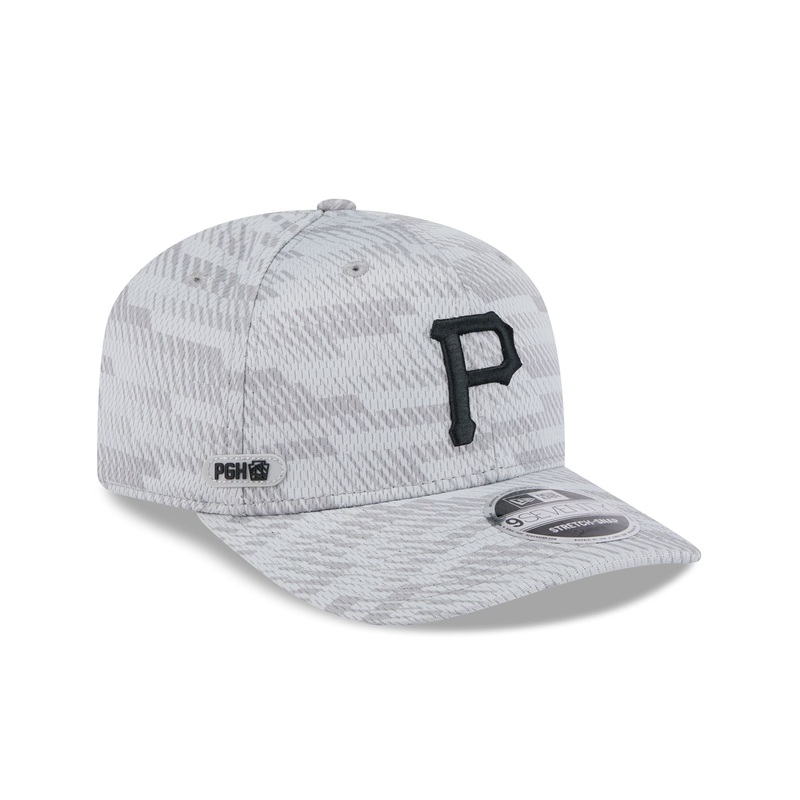 Pittsburgh Pirates 2025 Clubhouse Gray 9SEVENTY Stretch-Snap Hat One Size