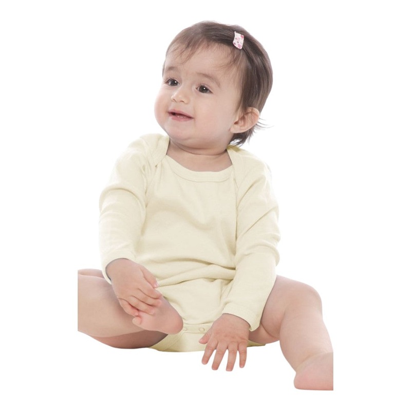Royal Apparel Infant Organic Long Sleeve One-Piece  Style 2037ORG Made in USA Avocado 0/3 Months