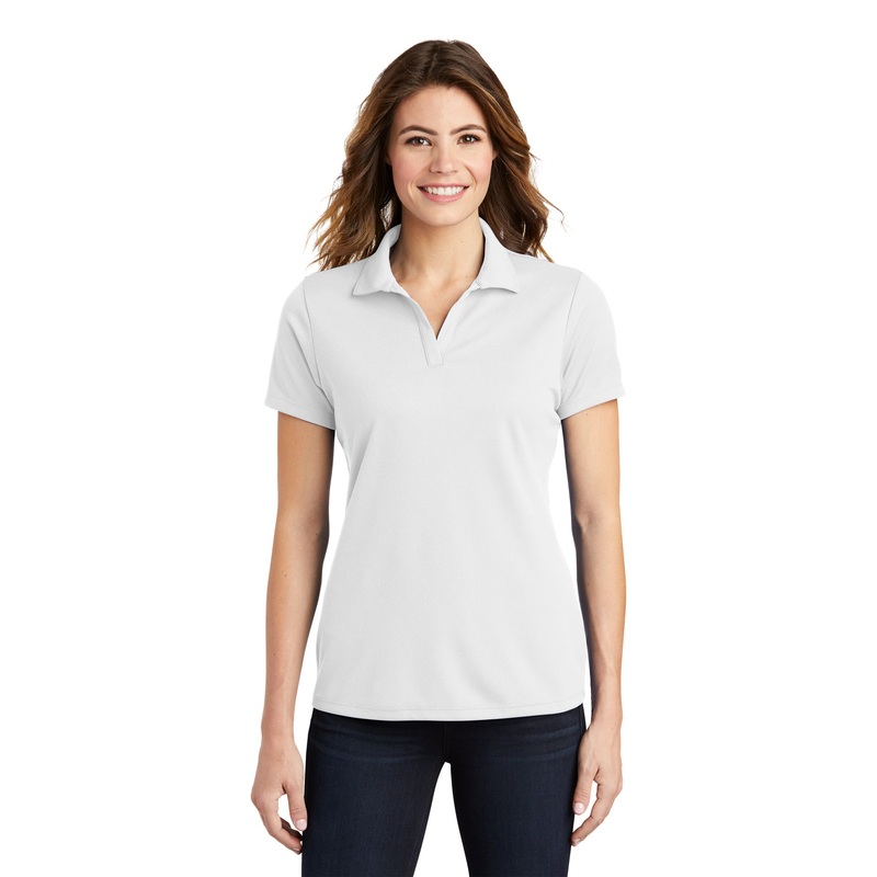Sport-Tek LST640 Ladies PosiCharge RacerMesh Polo – White White XS