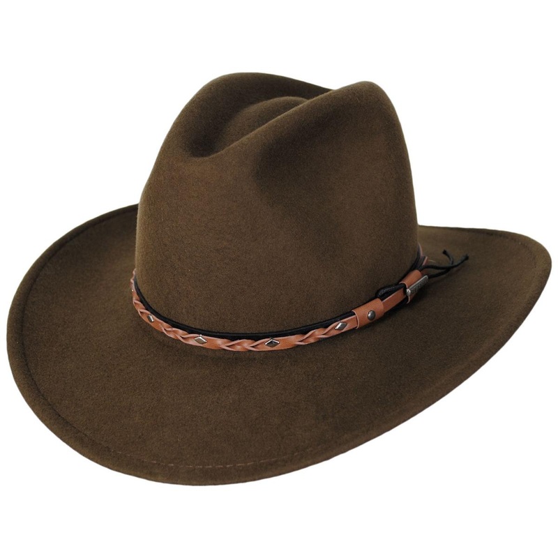 Tarkine Crushable Wool Felt Western Hat ACORN S
