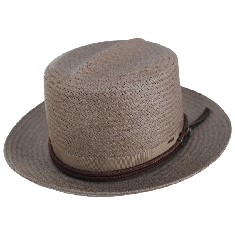Amaury Raindura Straw Fedora Hat AMPHORA S