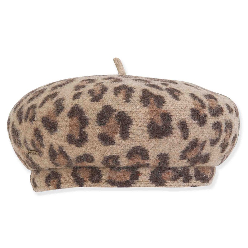 Animal Print Soft Wool French Beret – Adora Hats Tan