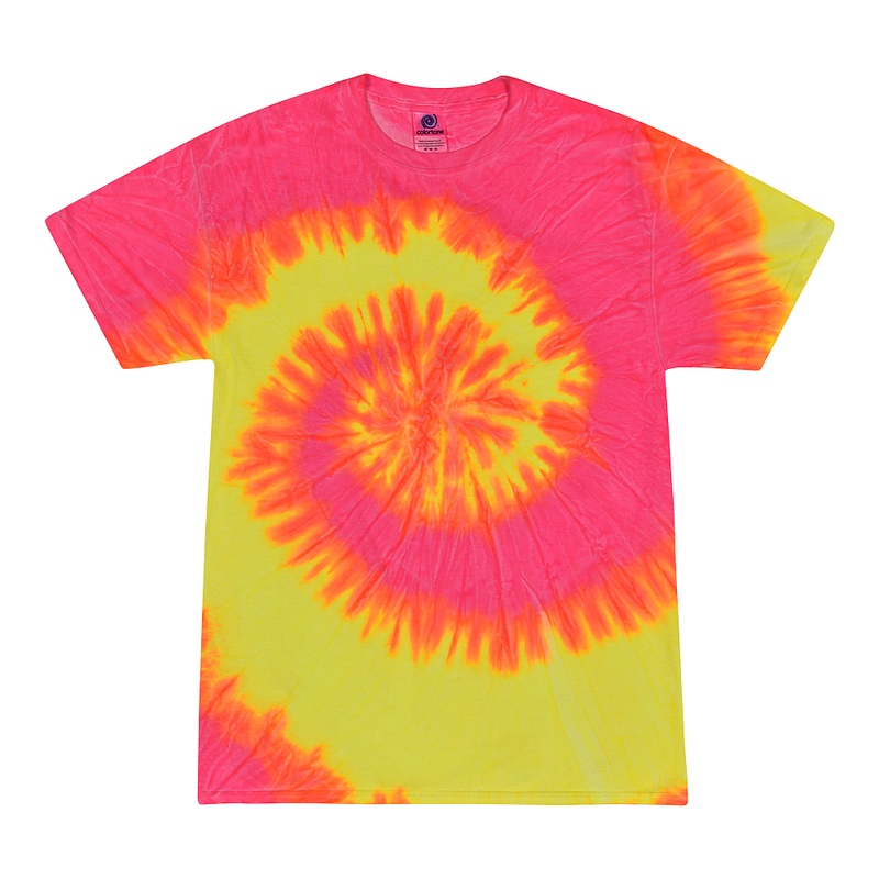 Colortone 1000 Multi-Color Tie-Dyed T-Shirt – Fluorescent Swirl Fluorescent Swirl S