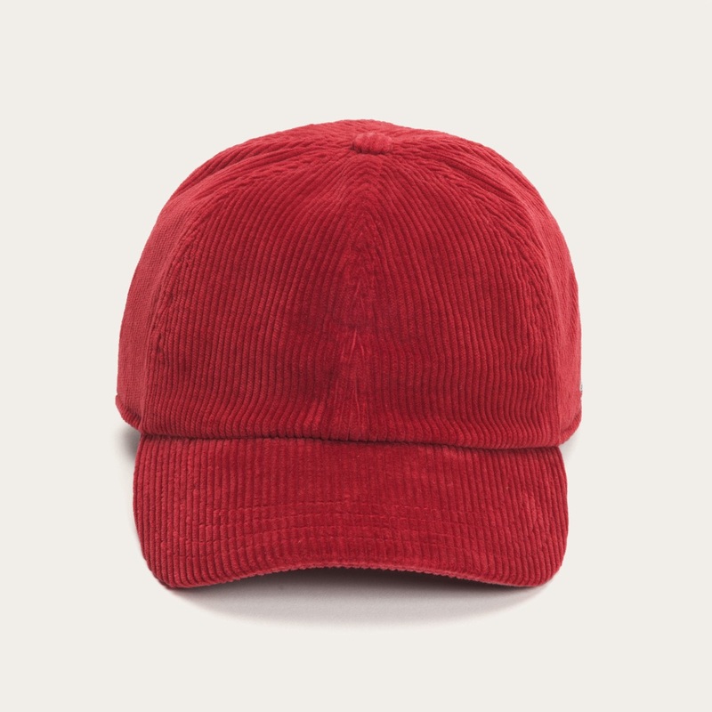 Cord Baseball Cap Red M