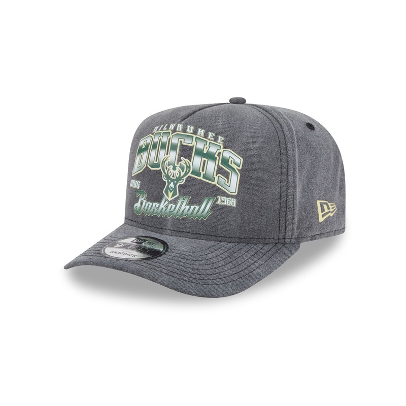 Milwaukee Bucks Washed 9FIFTY A-Frame Snapback Hat One Size
