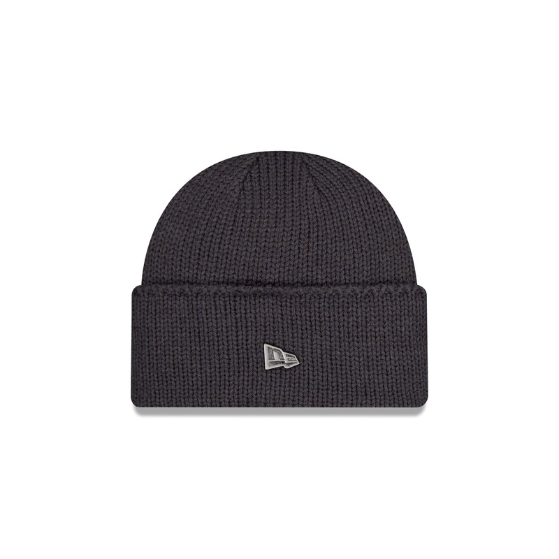 New Era Gray Wide Cuff Knit Beanie One Size