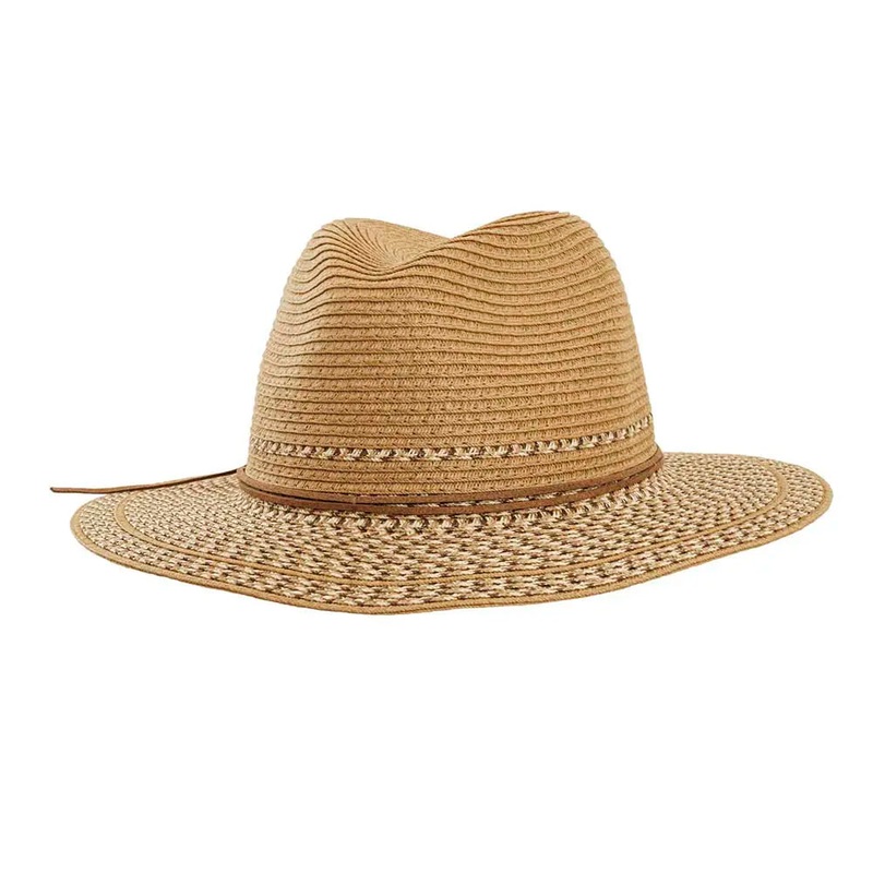 Tobago | Womens Braided Straw Sun Hat Tea OS