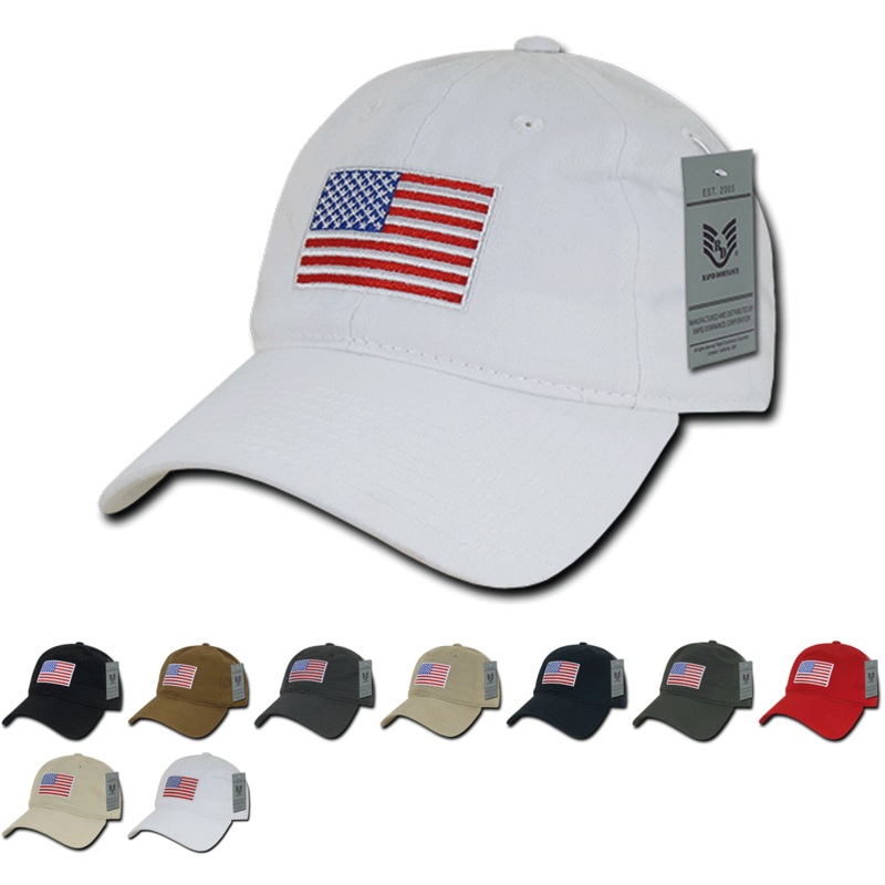 America USA Flag Original Dad Hats – A03 Black