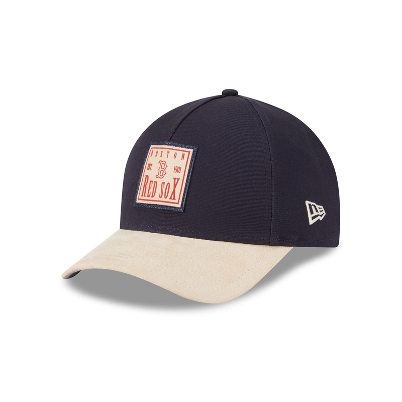 Boston Red Sox Suede Patch 9FORTY M-Crown A-Frame Adjustable Hat One Size