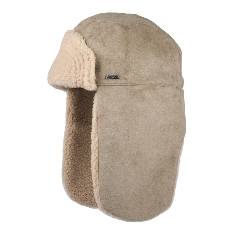 Brixton Hats Reserve Faux Shearling Trapper Hat – Sand Small-56cm
