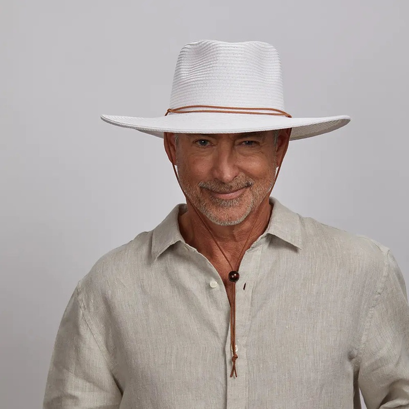 Felix | Mens White Wide Brim Straw Sun Hat White SM