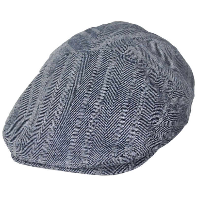 Hulett Cotton Blend 5 Panel Ivy Cap NAVY HERRINGBONE S