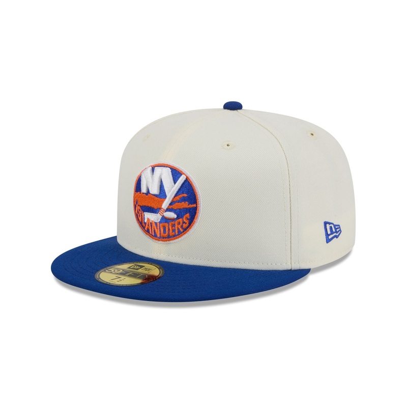 New York Islanders Chrome White 59FIFTY Fitted Hat 7