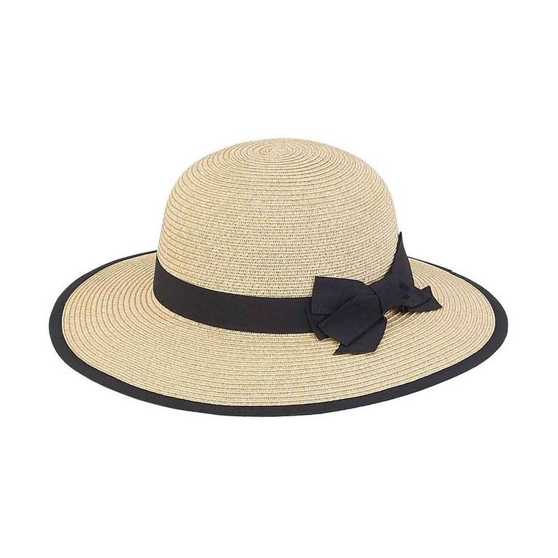 Petite Straw Sun Hat with Ribbon Bow – Sunny Dayz Natural Small (54 cm)