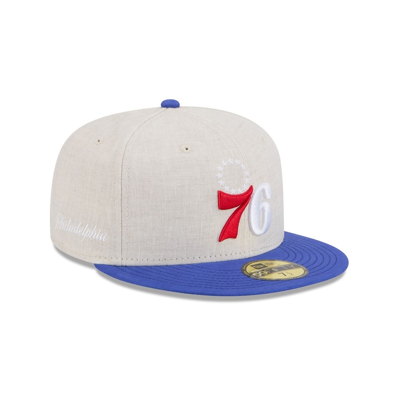 Philadelphia 76ers Linen 59FIFTY Fitted Hat 7