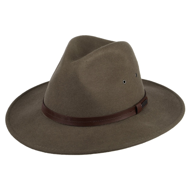 Sunday Afternoons Hats Winston Wool Felt Water Repellent Outback Hat – Brown M