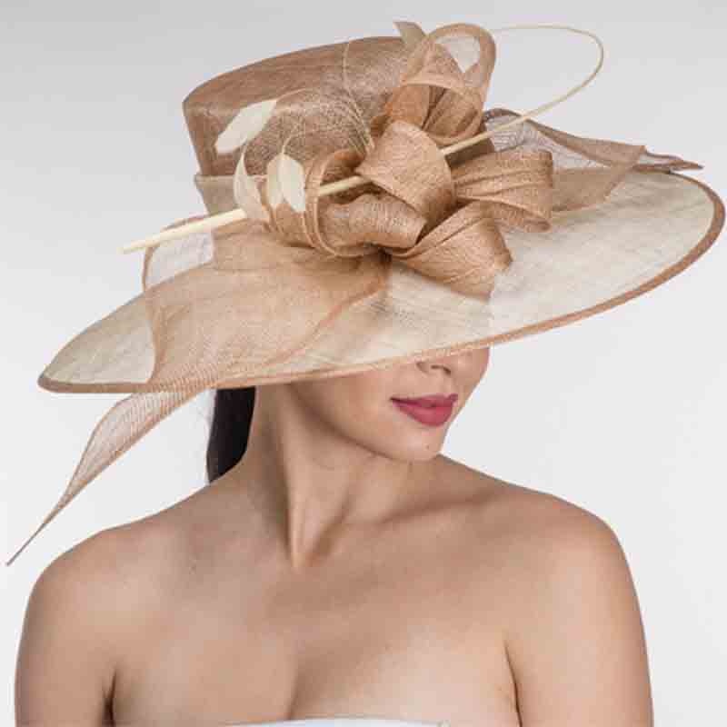 Two Tone Sinamay Salor Hat Toast and Natural – KaKyCO Toast and Natural