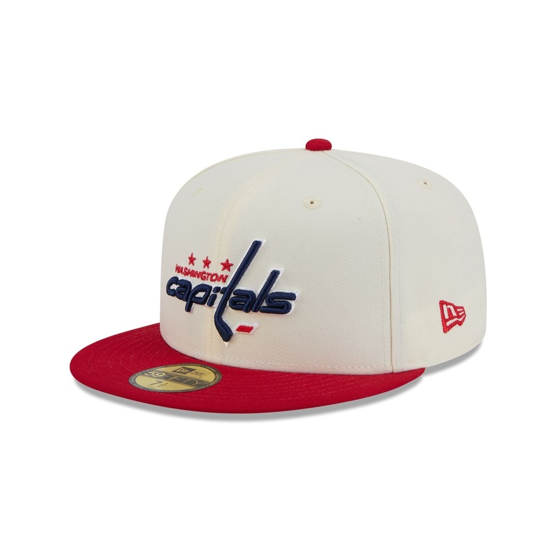 Washington Capitals Chrome White 59FIFTY Fitted Hat 7
