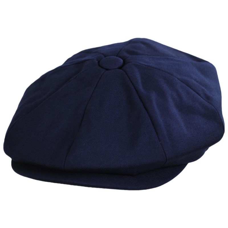 Wholesale Cheltenham Wool Twill Newsboy Cap B2B Pre-Pack NAVY BLUE 1S-3M-4L-3XL-1XXL