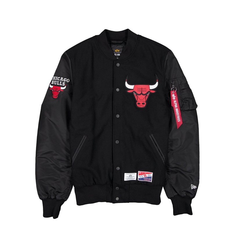 Alpha Industries x Chicago Bulls MA-1 Wool Varsity Jacket S
