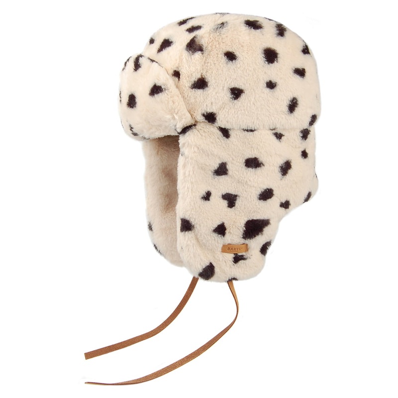 Barts Hats Lucerne Bomber Faux Fur Dalmatian Trapper Hat – Cream-Black 1-Size
