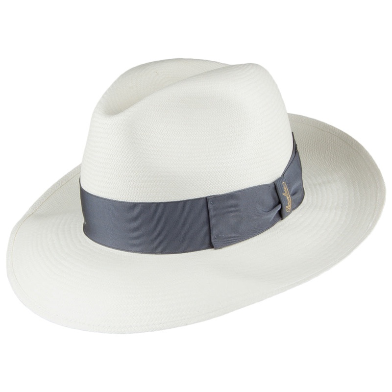 Borsalino Fine Panama Fedora With Grey Band – Bleach 55