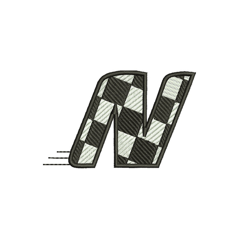 Checkered Flag Alphabet – N Default Title One Size