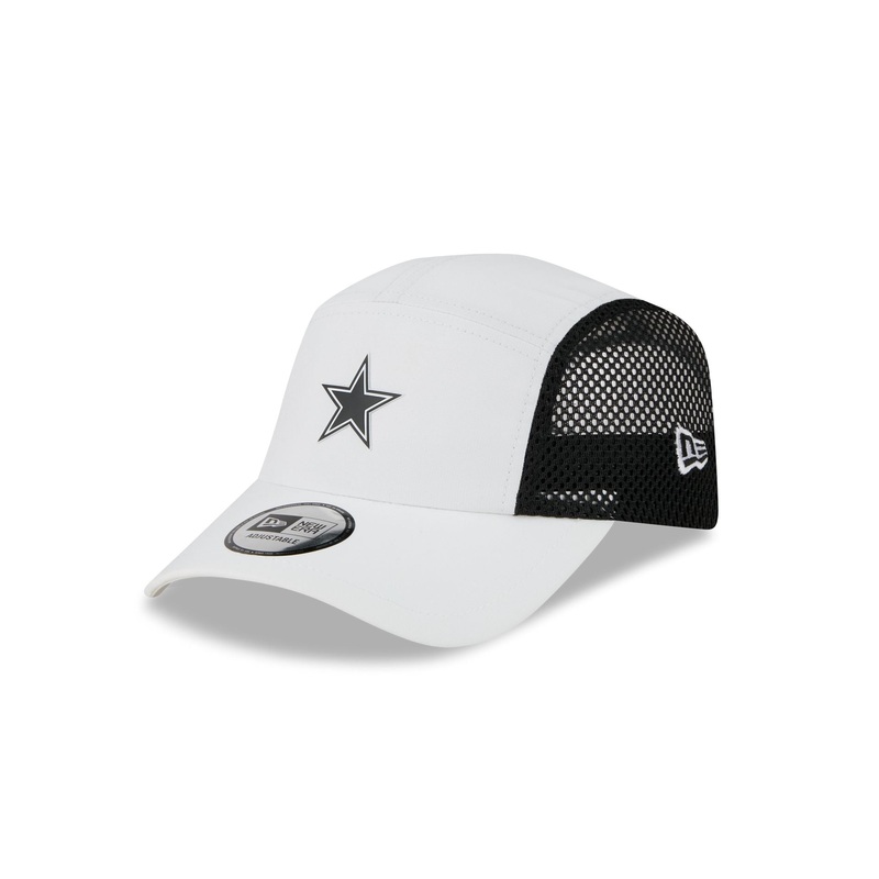 Dallas Cowboys White Poly Runner Adjustable Hat One Size