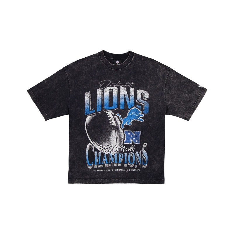 Detroit Lions 2023 NFC North Champions Sport Classics Black T-Shirt S