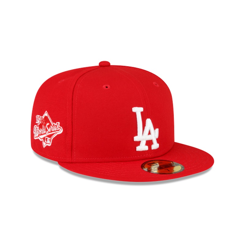 Los Angeles Dodgers Sidepatch Red 59FIFTY Fitted Hat 7