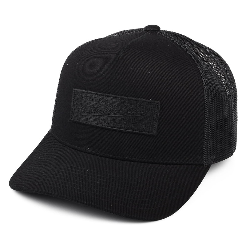 Mitchell & Ness Branded Box Logo Classic Trucker Cap – Black Adjustable