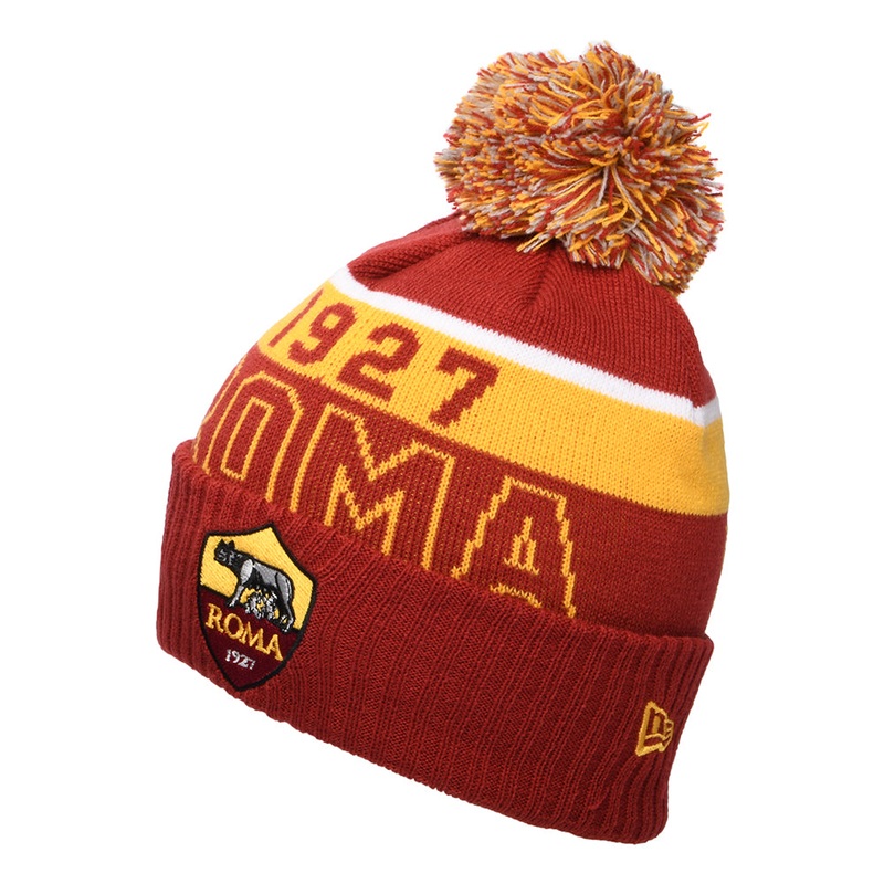 New Era AS Roma Bobble Hat – Sport – Red-Yellow 1-Size