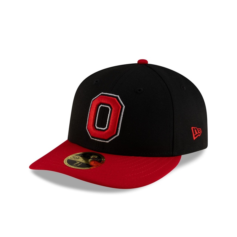 Ohio State Buckeyes Black Scarlet Low Profile 59FIFTY Fitted 7