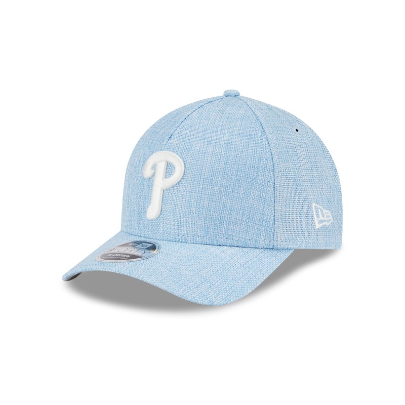 Philadelphia Phillies Cotton Weaver Blue 9FORTY M-Crown A-Frame Snapback Hat One Size