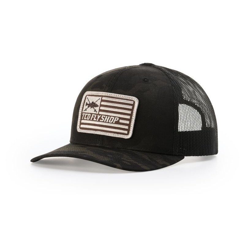 Richardson 862 MultiCam Trucker Cap, Camo Trucker Hat Multicam Black/Black