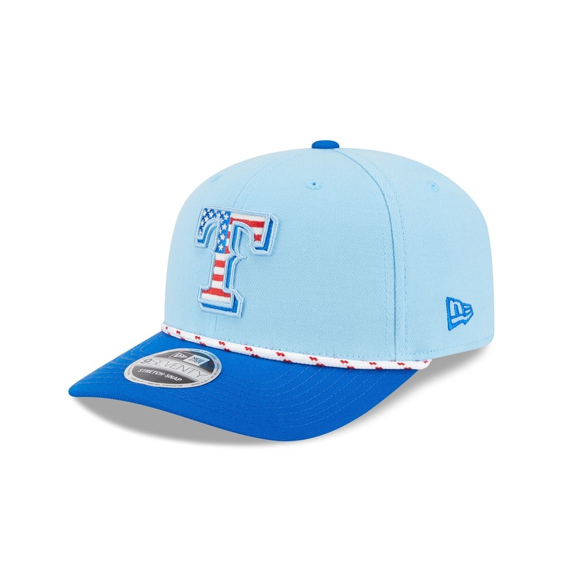 Texas Rangers Independence Day 2025 9SEVENTY Stretch-Snap Hat One Size