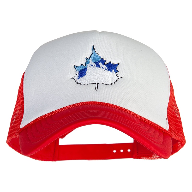 Winter Wolf Embroidered Summer Foam Mesh Trucker Cap Red White One Size