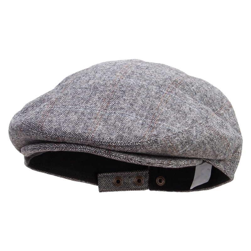 Wool Blend Ivy Cap With Adjustable Button Black One Size