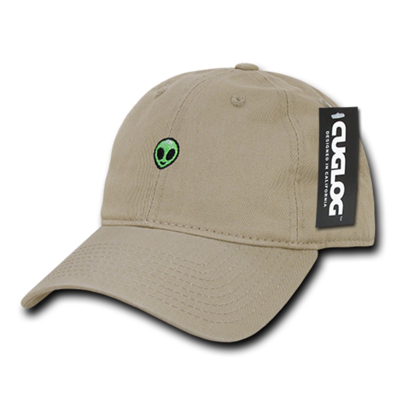 Alien UFO Baseball Cap Dad Hat, 100% Cotton, Khaki Khaki